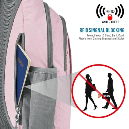 G4Free Sling Bag for Men Women, RFID Blocking Crossbody Bag, Daily, Travel - color: Pink