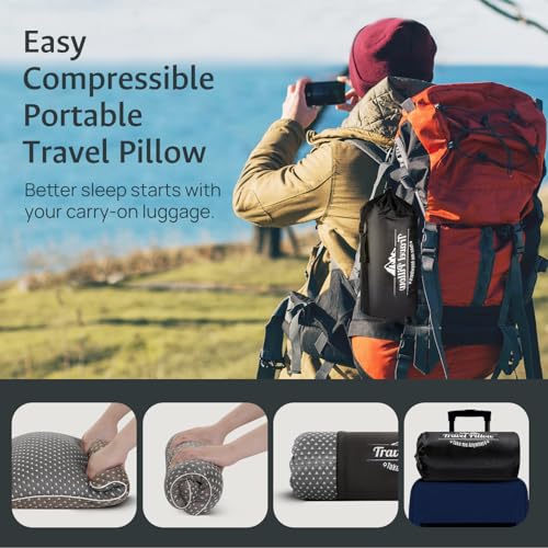fulocean Small Cooling Memory Foam Pillows for Travel, Camping, Airplanes - size: M - 18 x 13 Inch