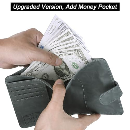 LOHASLIFE Passport Holder for Travel, Rfid Blocking Passport Cover Wallet - color: 120#Grey