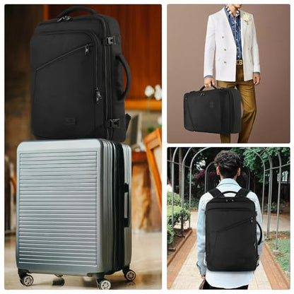 MATEIN Carry on Backpack, Extra Large Expandable Travel Backpack for Men - color: Black, size: X-Large