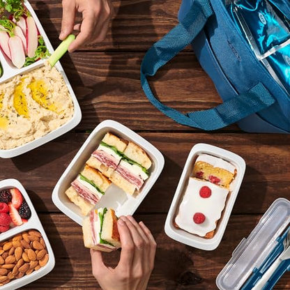 OXO Good Grips Prep & Go Food Storage Container - 5 Cups, Ocean Blue - color: Ocean Blue, style: 5 Cup Container