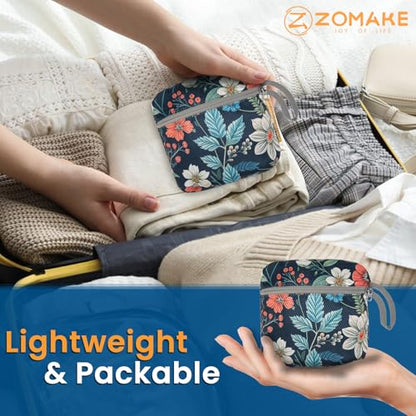 ZOMAKE Lightweight Packable Backpack 25L, Foldable Hiking Daypack - color: Royal Blue, Floral, size: 25L