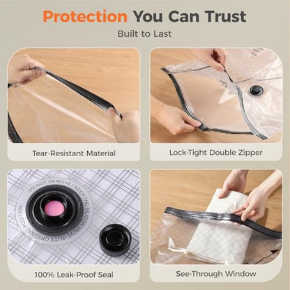Nicetree 18 Pack Vacuum Storage Bags for Travel with Rechargeable Pump - style: 18 Combo Set