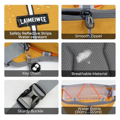 2LFanny Pack for Women Men, Anti‑theft Waist Bag with RFID Blocking - color: Ginger