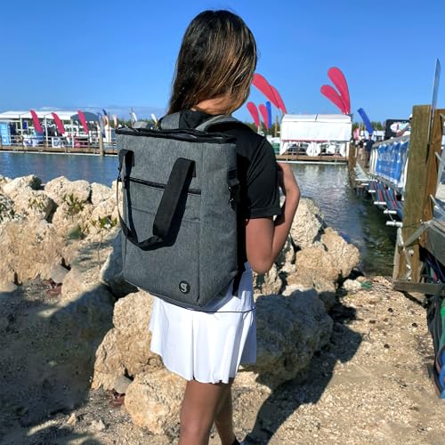 geckobrands 2 in 1 Convertible Tote and Backpack - Versatile and Durable for Travel, Gym, Beach, and Everyday Use - color: Paws
