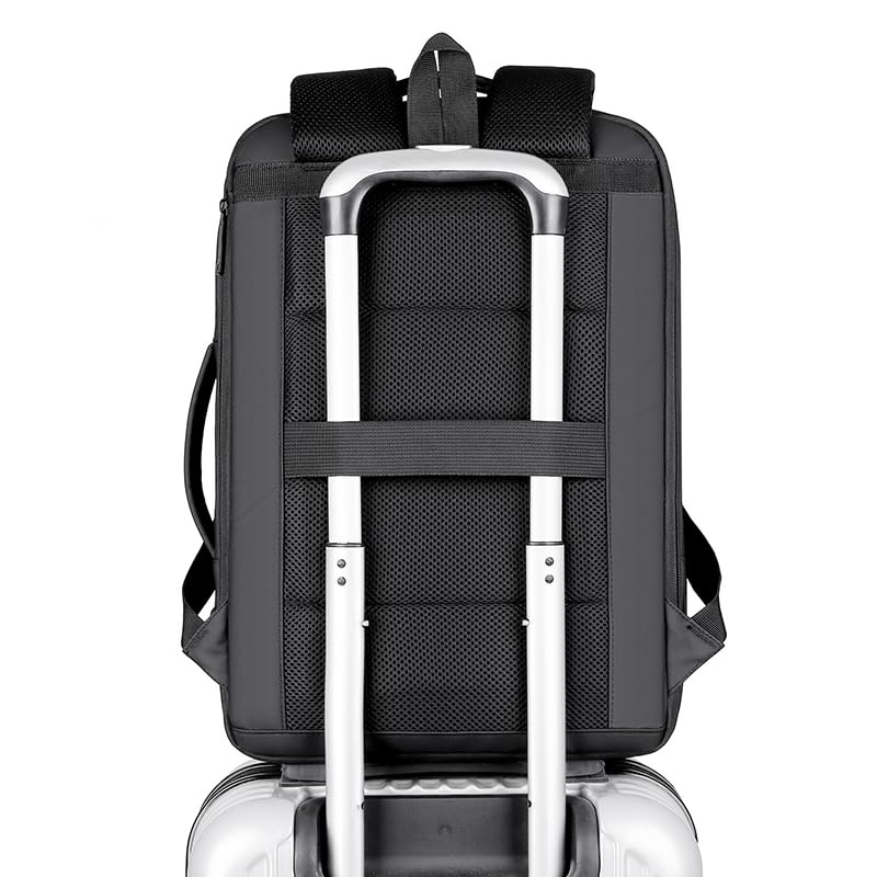 Kamlui Laptop Backpack for Men 17.3 inch Travel Computer Bag - color: Black280