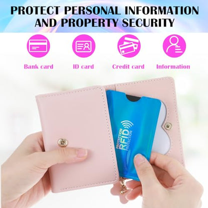 12PCS Colorful Rfid Blocking Sleeves Set, Identity Theft Protection Secure Sleeve for Credit Cards, Debit Card, Waterproof Aluminum Foil Slim Design Easily into Your Wallet