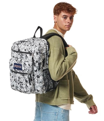 JanSport 34L Big Backpack - 15 Inch Laptop Sleeve, Doodle Dots - color: Doodle Dots
