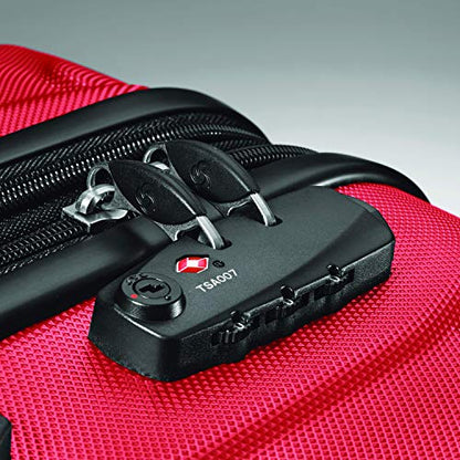 Samsonite Omni PC Hardside Expandable Luggage with Spinner Wheels, Checked-Medium 24-Inch, Red - color: Red, size: Checked-Medium 24-Inch