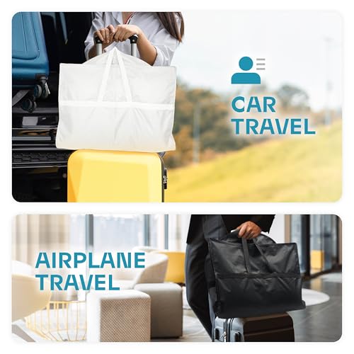 43" Travel Garment Bag with Accessories Zipper Pocket, Heavy Duty Suit Bag for Suits, Tuxedos, Dresses, Coats, White, 1 pack - size: 43inch-1 pack-White