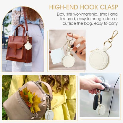 Portable Ring Keychain Holder - White Jewelry Holder - color: White