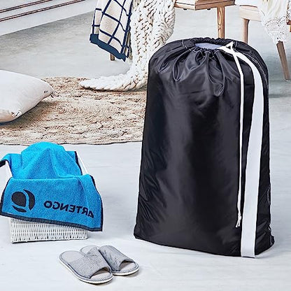 HOMEST XL Laundry Bag with Strap, Clothes Organizer for Dorm & Travel - color: (1 pack) Black