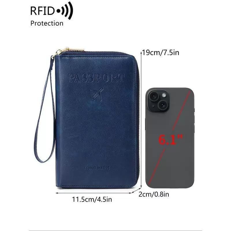 다기능 RFID 여권 지갑, 초록색., 패션 - color: 초록색.