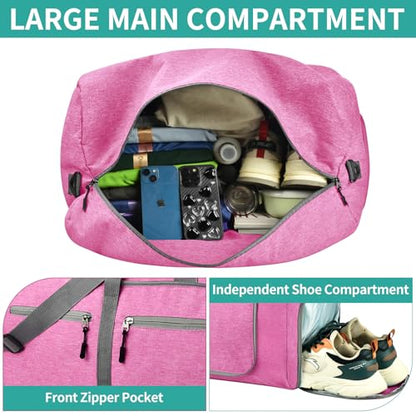 Dimayar 115L Foldable Duffle Bag, Travel & Weekend, Extended Trips - color: Rouge Pink, size: 115L
