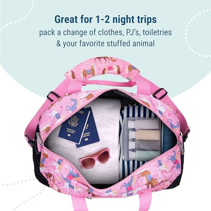 Wildkin Overnighter Duffel Bag for Kids, Horses - color: Horses