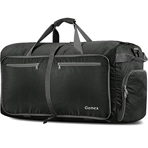 Gonex 150L Foldable Travel Duffle Bag with Shoe Compartment, Lightweight - color: Gray, size: 150L