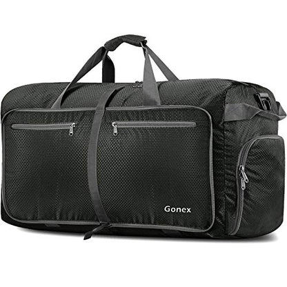 Gonex 150L Foldable Travel Duffle Bag with Shoe Compartment, Lightweight - color: Gray, size: 150L