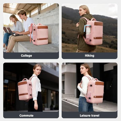 Exquisite Travel Laptop Backpack, Flight Approved Size Carry on Bag (25L) - color: Pink, size: L (7x11x16.8")