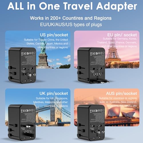 JMFONE 70W GaN Travel Adapter with Built-in USB-C Cable - color: 70W Black-Gray