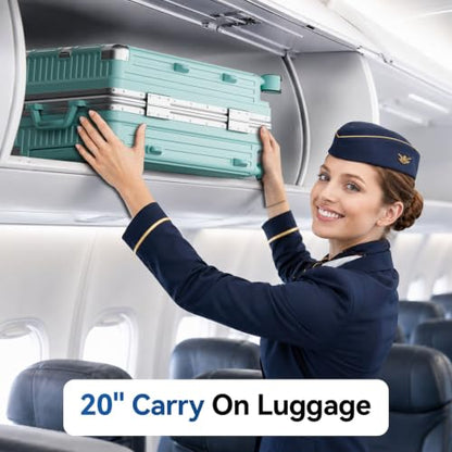 Carry On Luggage, Zipperless Hardside Suitcase, Mint Green, 20 in - color: mint green, size: 20in