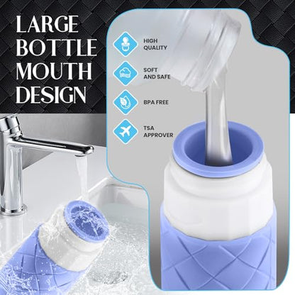 Silevoler Travel Bottles for Toiletries, TSA-Approved Travel Size Container - color: Blue