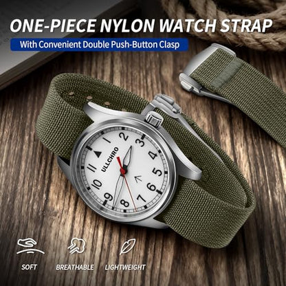 Nylon Watch Strap 20mm 22mm Nylon Watch Band Replacement Single Pass Strap Breathable Military Watch Bands for Men Soft Elastic Watch Straps - color: Army Green, size: 22mm