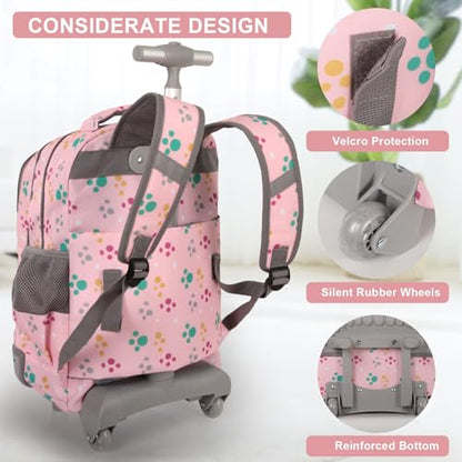 Tilami Rolling Backpack for Boys and Girls,Cool alpaca - color: Cool Alpaca