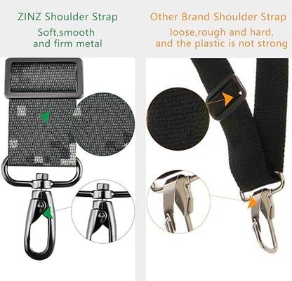 Shoulder Strap 58" Ultra-Thick Fixed Padded and Adjustable Buckles Crossbody Strap for Briefcase Laptop Bag Luggage - color: Camouflage Gray