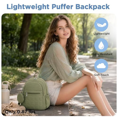 Mini Backpack for Women, Anti Theft RFID Small Travel Backpack - color: Green