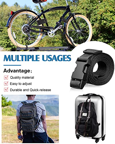 30 Pack 78 x 1 Inch Strap Buckle Packing Straps Luggage Straps Suitcase Adjustable Belt Utility Straps with Buckle