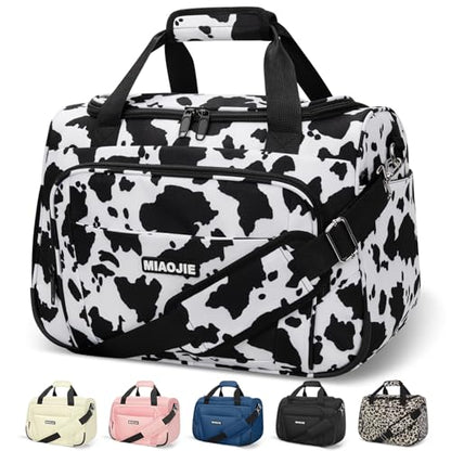 Underseat Carry On Luggage Bag, Lightweight Travel Tote Bag for Travel - color: Cow pattern, size: 16IN