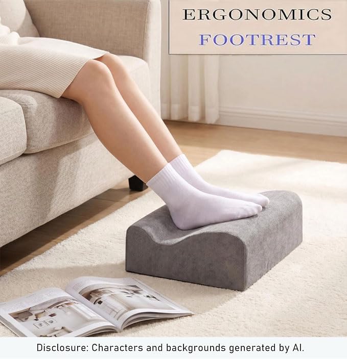 Work Foot Rest Under Desk,Comfort Foot Rest for Couch - color: Dark Gray