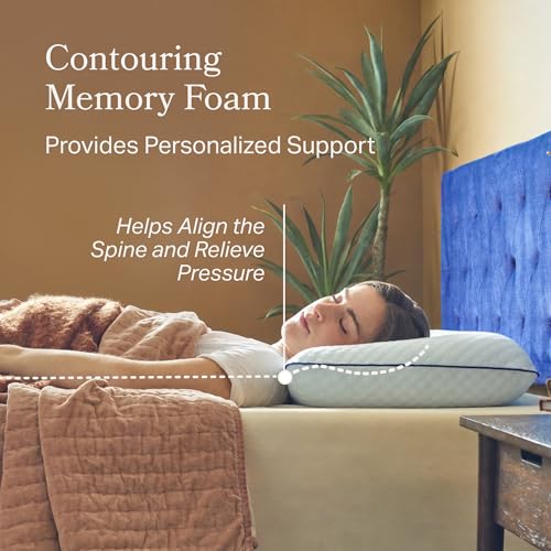Weekender Cooling Gel Memory Foam Pillow for Sleeping – Standard Size, Ventilated Cooling Pillow for Side & Back Sleepers, Neck & Shoulder Support, Medium Firm, Washable Cover - size: Standard, style: 1 Pack