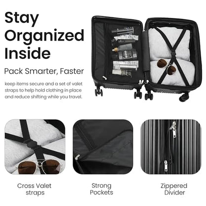 Bioworld Star Wars Darth Vader Black 22" Rolling Luggage - color: Darth Vader Black