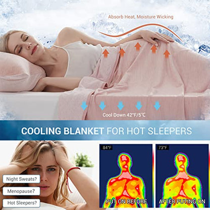 Marchpower Arc-Chill Cooling Blanket for Hot Sleepers Queen Size Pink - color: Pink, size: Queen 79" X 86"