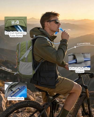 20L Hiking Backpack,Lightweight Travel Backpacks Women Men,Green - color: Green