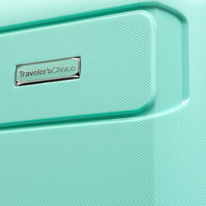 Traveler's Choice Pagosa Hardshell Expandable Luggage with Spinner Wheels, Mint, 30-Inch Large - color: Mint, size: 30-Inch Large