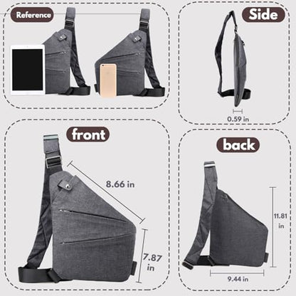 Anti Theft Travel Bag,Crossbody Travel Bag - color: Green, style: Right Shoulder