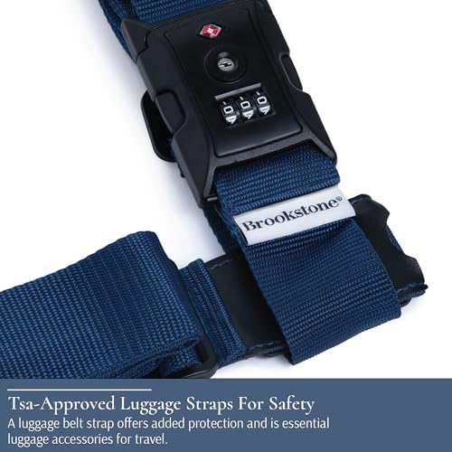 Brookstone Luggage Strap 2-in-1 TSA-Approved Expandable Strap - color: Blue, size: One Size