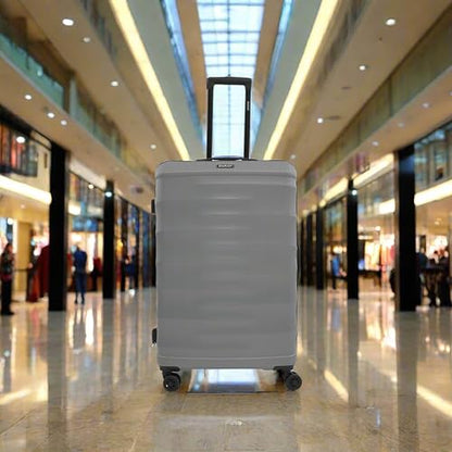 DUKAP RAV 28-Inch Large Hardside Spinner Luggage Durable Zippered Silver - size: 28 Inch