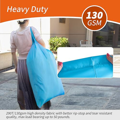 Polecasa 2 Pack Extra Heavy-Duty Laundry Bag with Handle, Gulf Blue, 28x36" - color: Gulf Blue, size: 28" x 36" | 2 Pack