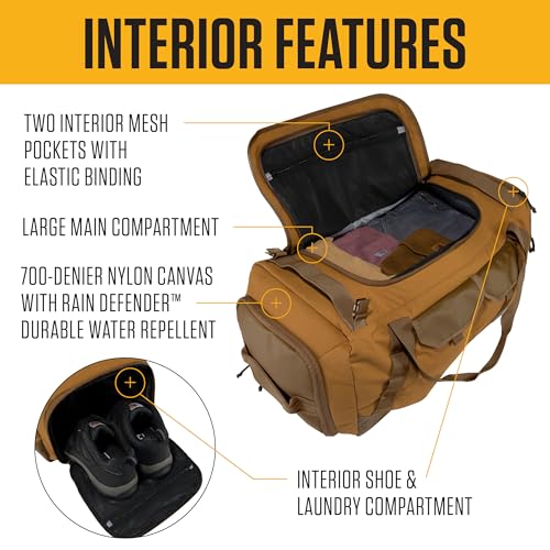 Carhartt Heavy-Haul Nylon Duck 75L Duffel Black - color: Black, style: 75l