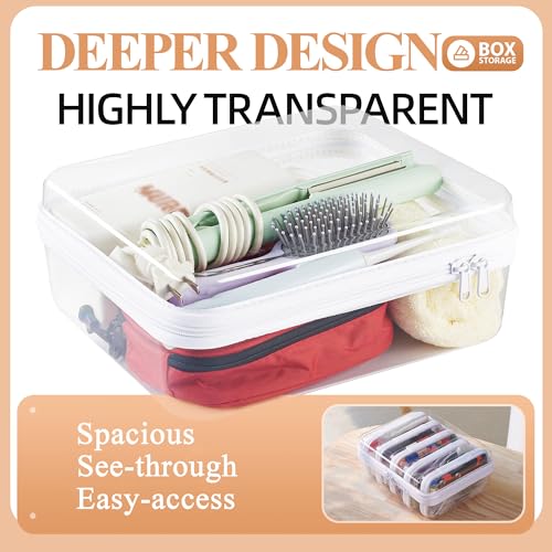 Zipper Pouches, Hard Shell Toiletry Bag, Cosmetic Bags (Tall M + 5S) - size: Tall M+5S