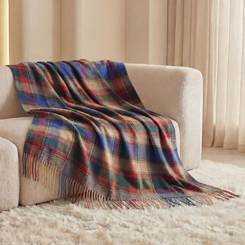 Soft Pure Wool Throw Blanket, Lightweight Warmth, 55"x83" - color: Colorful Field, size: Standard (1.5 lbs)