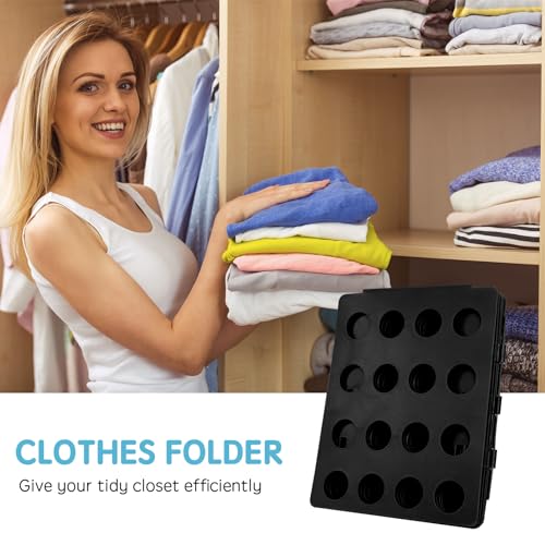 GYE T-Shirt Folding Board, Plastic Clothes Folder for Kids & Adults, Black