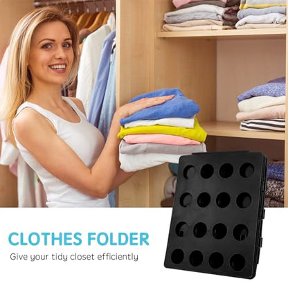 GYE T-Shirt Folding Board, Plastic Clothes Folder for Kids & Adults, Black
