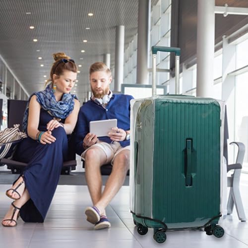 32 Inch Plus Trunk Luggage Cover, Transparent PVC Suitacse Cover, Travel Waterproof Clear Luggage Protector Suitcase Cover - color: Standard (Left Handle), size: 32 inch Plus (Trunk)