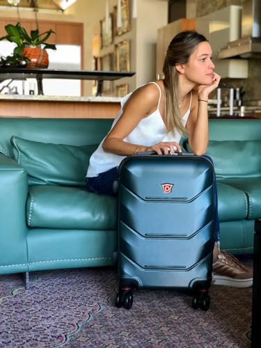 DUKAP ZONIX 20-Inch Carry-On Hardside Spinner Luggage Lightweight Green - color: Green, size: 20 Inch