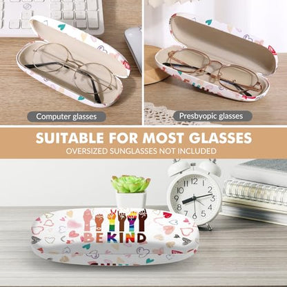 Glasses Case Hard Shell,Portable Protective Eyeglasses Case, Eyeglass Holder Box with Cleaning Cloth,for Women Men - color: Finger