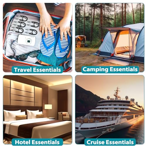 30Pcs Foldable Travel Hangers with Clips Cruise Essentials 2026 Phone Sized - color: Pitch Black, size: 30 Pack